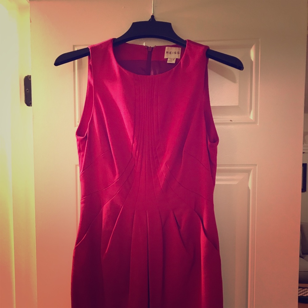 Reiss hot pink dress